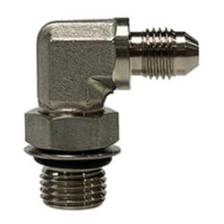 90° male joint industry council to male adjustable O-ring boss adapter 316-06 Male Joint Industry Council x -06 Male Adjustable O-Ring Boss 90°