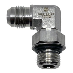 90° male joint industry council to male adjustable O-ring boss adapter 316-06 Male Joint Industry Council x -10 Male Adjustable O-Ring Boss 90°
