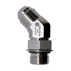 45° male joint industry council to male adjustable O-ring boss adapter 316-12 Male Joint Industry Council x -12 Male Adjustable O-Ring Boss 45°
