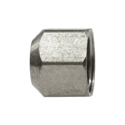 Metal hex nut - 1/4 Flare Cap Nickel Plated
