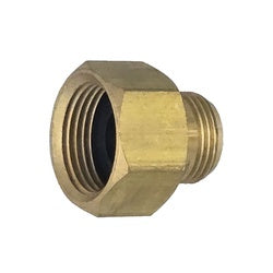 Threaded brass compression fitting for tubing applications - 1/2 Female Compression x 3/8 Male Compression