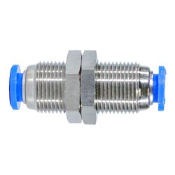 Composite push-to-connect bulkhead union - 8mm Plastic PP Union Bulkhead