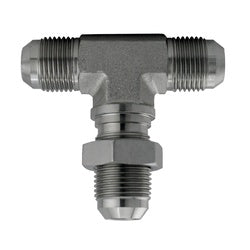 Threaded -10 male joint bulkhead branch tee with nut ensuring precise alignment for three-way connections – -10 Male Joint Industry Council Bulkhead Branch Tee with Nut