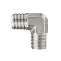 Stainless steel elbow pipe fitting 1/4 Male Iron Pipe x Male Iron Pipe 90 Elbow Nickel Plated
