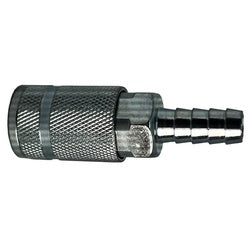 1/4 automotive interchange coupler with 1/4" barb, steel construction rated for 300 PSI – 1/4 Automotive Interchange Coupler 1/4 Barb 300PSI Steel

