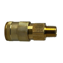 1/4 Universal Coupler 1/4 Male National Pipe Thread 250 Pounds Per Square Inch Brass/Steel