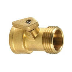 Brass garden hose valve with 3/4 inch male and female threads – 3/4 Garden Hose Valve - Male x Female
