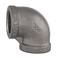 Durable 304 stainless steel elbow fitting, lead-free, for safe potable water and gas piping
