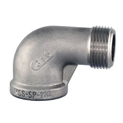 Industrial stainless steel 90-degree elbow fitting for pipe connection - 1/8 316 Stainless Steel Street 90- SP114