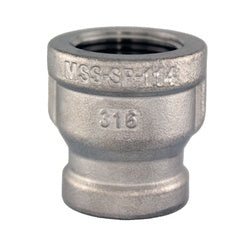 1 to 1/8 inch 150# 316 stainless steel reducing coupling - 1 x 1/8 150 316 Reducing Coupling SP114