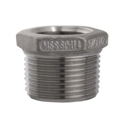 Hexagonal stainless steel bushing, 2-1/2 x 1/2 150, 316 Hexagonal Bushing - SP114