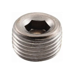 Metal threaded insert 1/8 316 1000# Barstock Hexagonal Socket Plug