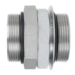 Steel adjustable O-ring union with threaded ends for secure hydraulic or pipe connections – 1-1/16-12 Adjustable O-Ring Union