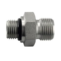 Threaded -16 male O-Ring Boss to 1 BSPP adapter ensuring tight sealing and precise alignment – -16 Male O-Ring Boss x 1 Male British Standard Pipe Parallel