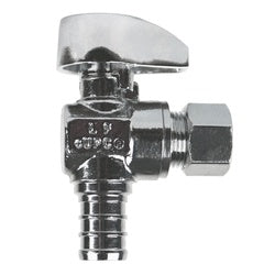 Female Iron Pipe Outer Diameter Angle, Lead-Free Mini Turn - 1/2 PEX x 3/8 Outer Diameter Angle Lead Free Mini 1/4 Turn