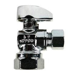 Lead-Free Female Iron Mini Turn Angle for Pipe Connections - 3/8 Female Iron Pipe x 3/8 Outer Diameter Angle Lead Free Mini 1/4 Turn