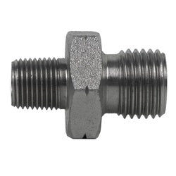 Hydraulic adapter with 3/8-inch male BSPP to 3/4-inch male BSPT straight connection – 3/8 Male British Standard Pipe Parallel x 3/4 Male British Standard Pipe Tapered Straight Hydraulic Adapter
