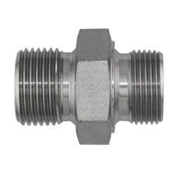 Durable 1/2 BSPP Male to M16 x 1.5 pipe fitting for industrial and hydraulic use.