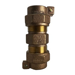 Bronze plumbing fitting 3/4 Pack Joint Polyethylene Pipe x 3/4 Pack Joint Polyethylene Pipe Coupling Lead-Free