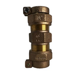 Brass valve with threaded connections 1 Pack Joint Polyethylene x 1 Pack Joint Polyethylene Coupling Lead-Free