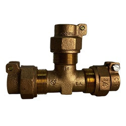 Brass plumbing valve 3/4 x 3/4 x 3/4 Pack Joint CTS Tee Lead-Free