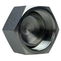 Steel Female BSPP Swivel Cap, allows for quick sealing of hydraulic ports or hose ends - 1-1/4 Female British Standard Pipe Parallel Cap