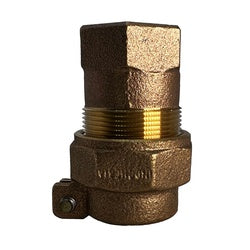 Bronze valve 1-1/4" Female Iron Pipe x 1-1/4" Pack Joint CTS Straight Coupling Lead-Free