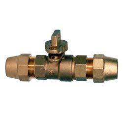 3/4-inch lead-free curb stop ball valve with curb stop connections - 3/4 Lead Free Curb Stop Ball Valve Curb Stop/Curb Stop