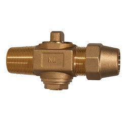 3/4-inch lead-free curb stop ball valve with male iron pipe inlet and curb stop outlet – 3/4 Lead Free Curb Stop Ball Valve Male Iron Pipe/Curb Stop