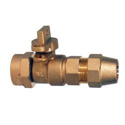 3/4-inch lead-free curb stop ball valve with curb stop inlet and meter nut outlet – 1 Lead Free Curb Stop Ball Valve Curb Stop/Meter Nut