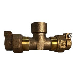 Brass plumbing valve Tee 3/4" x 3/4" Pack Joint Copper Tube Size x 3/4" Female Iron Pipe