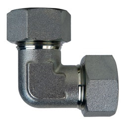 Compression union elbow fitting for connecting tubing at a 90-degree angle L22 x L22 Compression Union Elbow