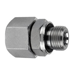 Steel Adapter fitting, used to bridge different metric hydraulic connections. - L15 Female Metric Standpipe DIN 24 D x M18 x 1.5