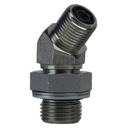 1/2 Male O-Ring Face Seal x 3/8 Male British Standard Pipe Parallel 45