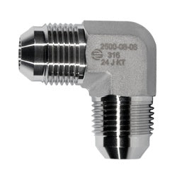 Metal hydraulic 90° elbow adapter – 316-24 Male Joint Industry Council x 24 Male Joint Industry Council 90