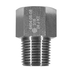 316 stainless steel FORB to MNPT adapter fitting for hydraulic and fluid systems - 316 -08 Female O-Ring Boss x 1/2" Male National Pipe Thread