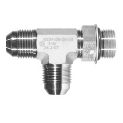 Reliable 316 stainless steel male joint industry council x male adjustable o-ring boss run tee for secure three way fluid connection - 316 -16 Male Joint Industry Council x -16 Male Adjustable O-Ring Boss Run Tee