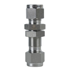 High quality stainless steel 3/4 compression bulkhead union with nut for secure and leak-free tubing installation - 316 3/4 Compression Bulkhead Union with Nut