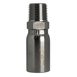 Stainless steel fitting designed for corrosion-resistant performance — HY Series 1/2 Hose X 1/2 Male National Pipe Taper