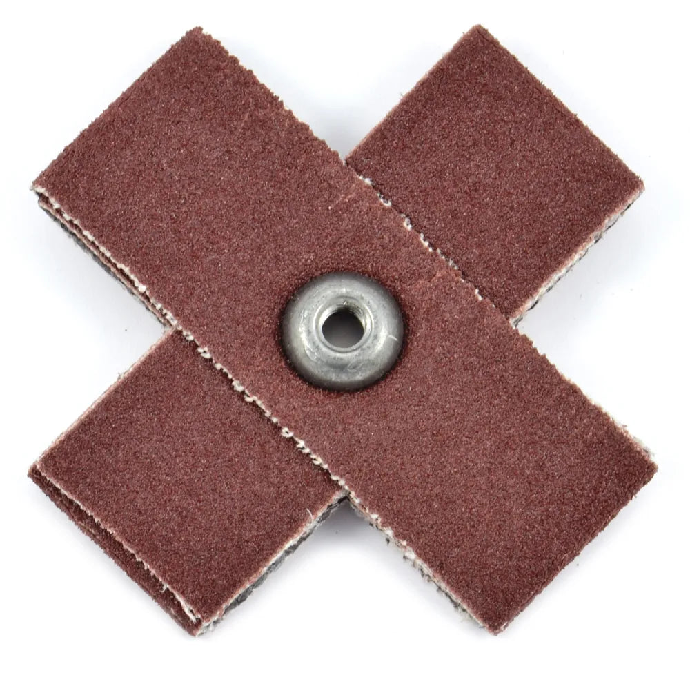 1" x 3/8" x Eyelet 3-48 Aluminum Oxide (120g) 8-Ply - X-Weight Cross Abrasive Pad