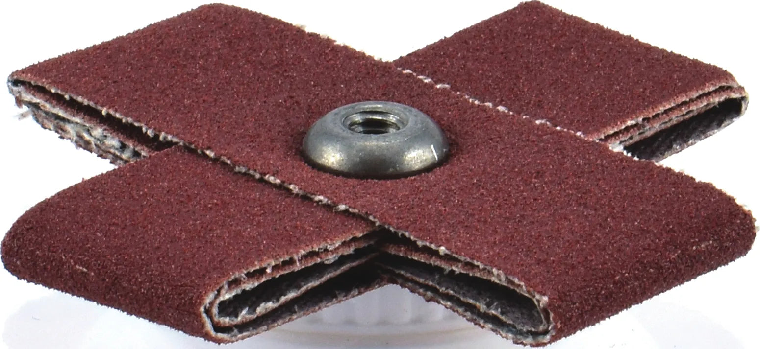 1" x 3/8" x Eyelet 3-48 Aluminum Oxide (240g) 8-Ply - X-Weight Cross Abrasive Pad