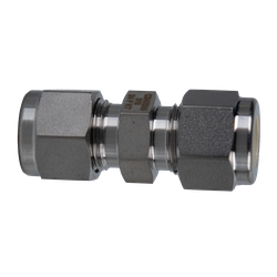 Flareless tube union made of 316 stainless steel for hydraulic and pneumatic systems 3/8 Flareless Tube Union 316 Stainless Steel