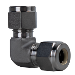 Flareless tube 90-degree elbow fitting made of 316 stainless steel 3/8 Flareless Tube 90° 316 Stainless Steel