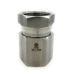 Heavy duty 316 stainless steel 1-1/4 female NPT x 1-1/4 female NPS mechanical swivel for stable fluid line installation - 316 1-1/4 Female National Pipe Thread x 1-1/4 Female National Pipe Straight Mechanical Swivel