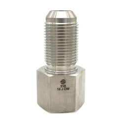 Stainless steel bulkhead fitting – 316-20 Male Joint Industry Council x 1-1/4 Female National Pipe Thread Bulkhead
