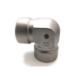 316 stainless steel 45° pipe connector with male NPT to female NPT threads for corrosion-resistant plumbing - 316 1-1/4 Female National Pipe Thread x 1-1/4 Female National Pipe Thread 45