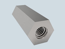 Steel black oxide threaded hex standoff for secure component spacing and mounting | 10-24" x 3" Stainless Steel (303) Threaded Hex Standoff | 18S300