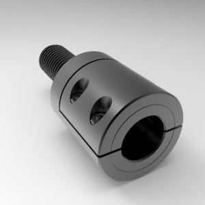 Threaded steel black oxide shaft adapter for secure shaft connection and positioning | 1/2" Threaded Steel (Black Oxide) Shaft Adapter | 5EL008C