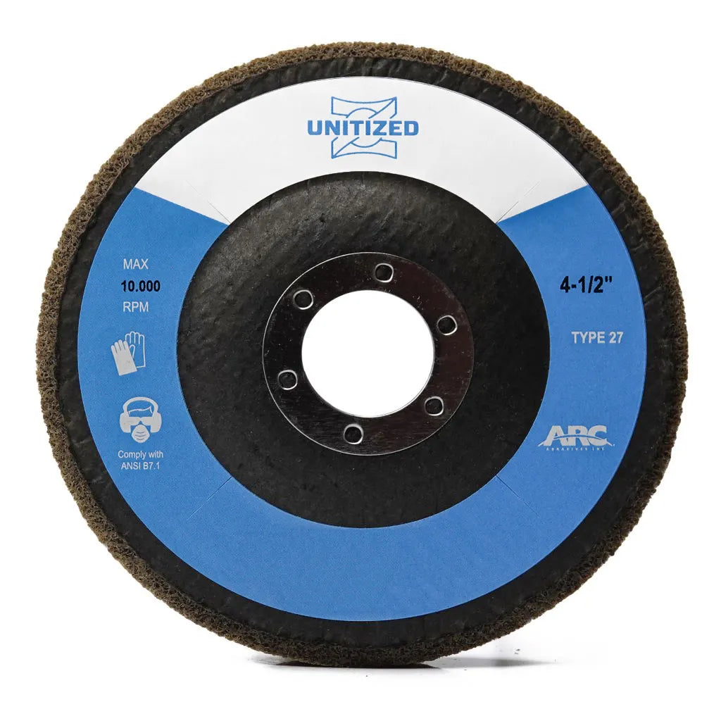 4-1/2" x 7/8" Aluminum Oxide 8A - Medium Z-WEB™ T27 Unitized Abrasive Wheel