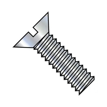 1" X 3 1/2" Slotted Flat Countersunk Head Cap Screw, Plain, Low Carbon (Inch)